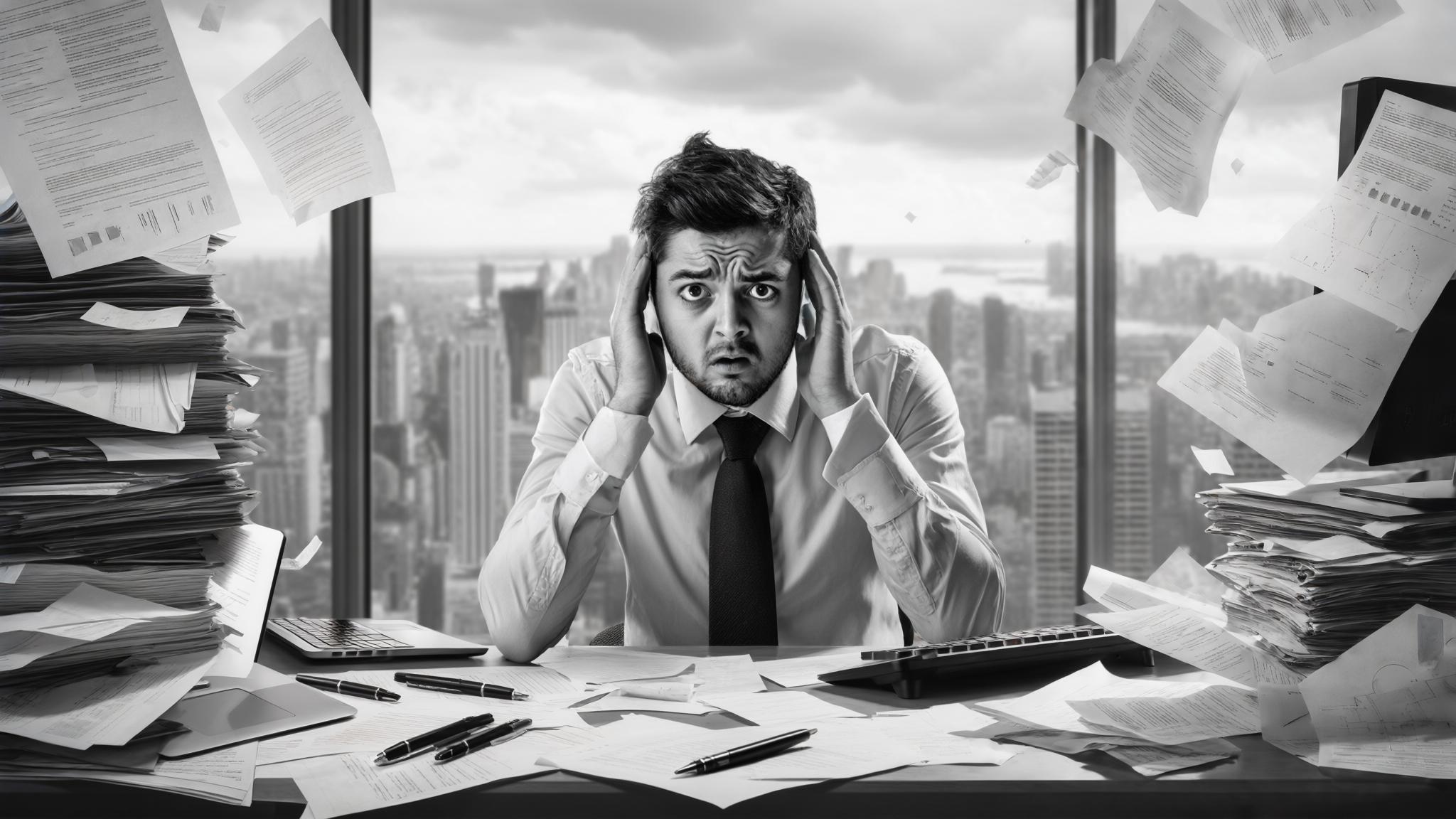 AI generated image: Coping with Career-Related Stress and Anxiety