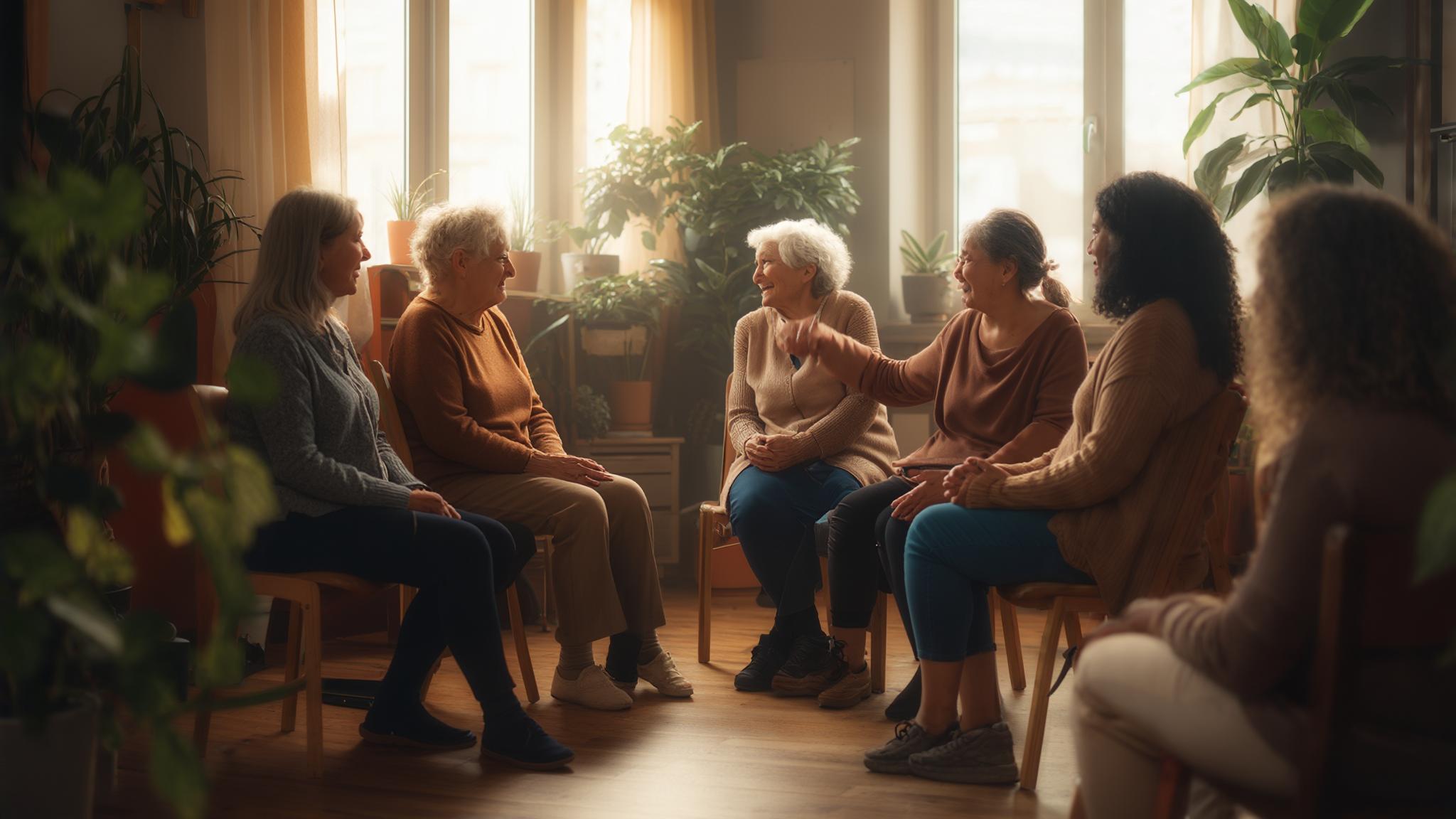 AI generated image: Finding Strength After Loss: How Grief Support Groups Help You Move Forward