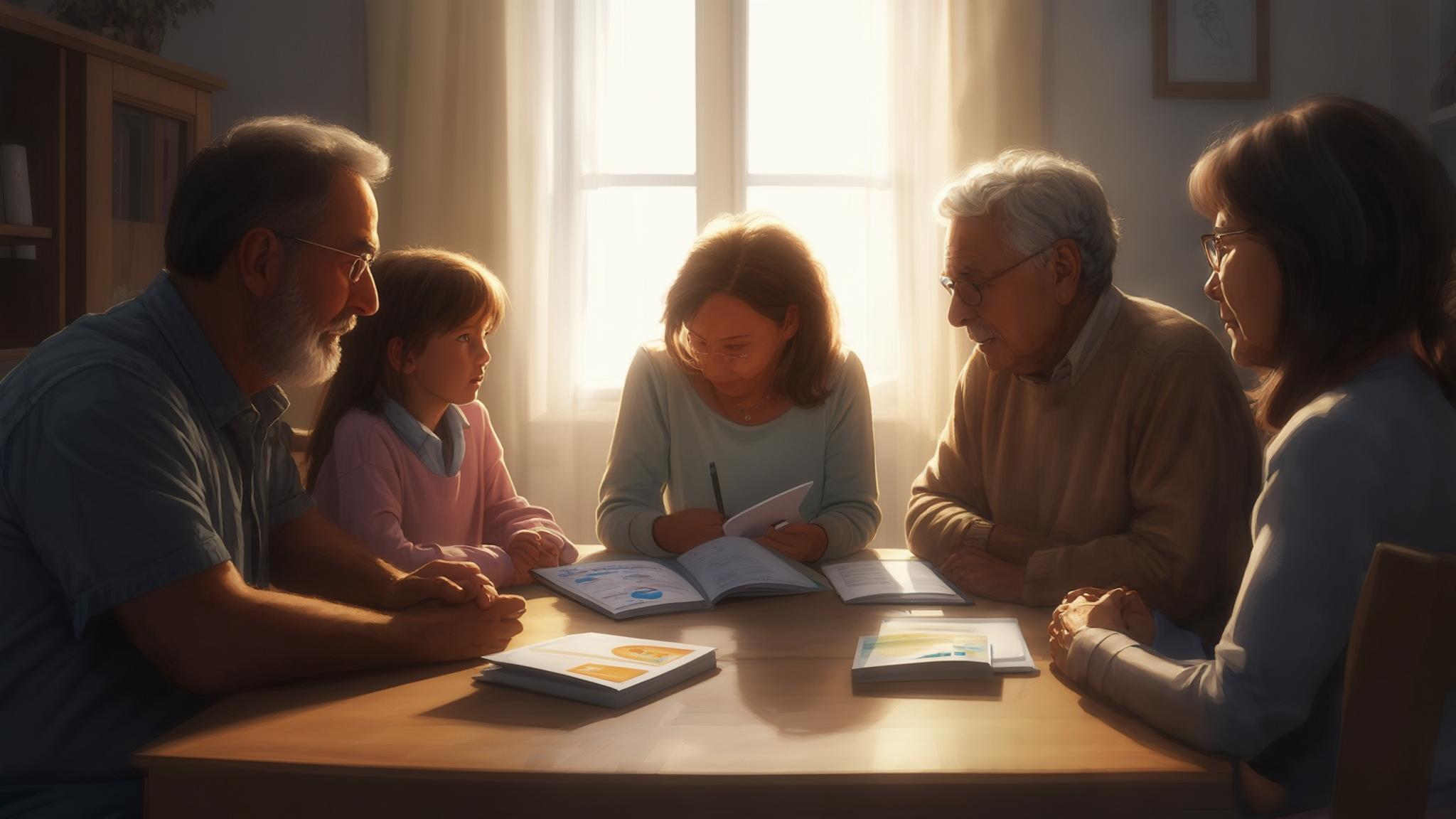 AI generated image: Helping Families Understand Mental Health Disorders