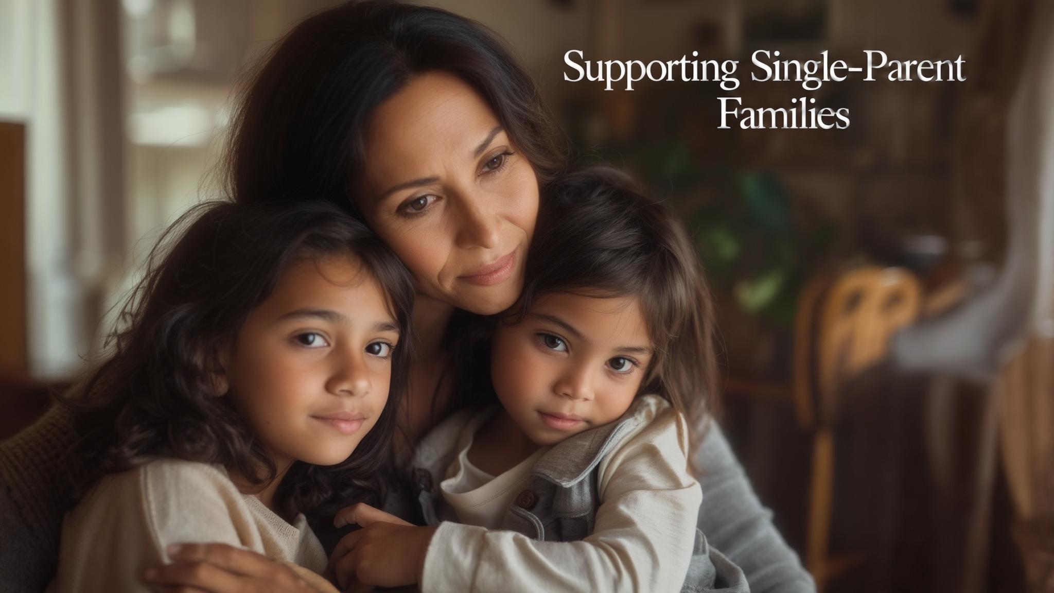 AI generated image: Supporting Single-Parent Families