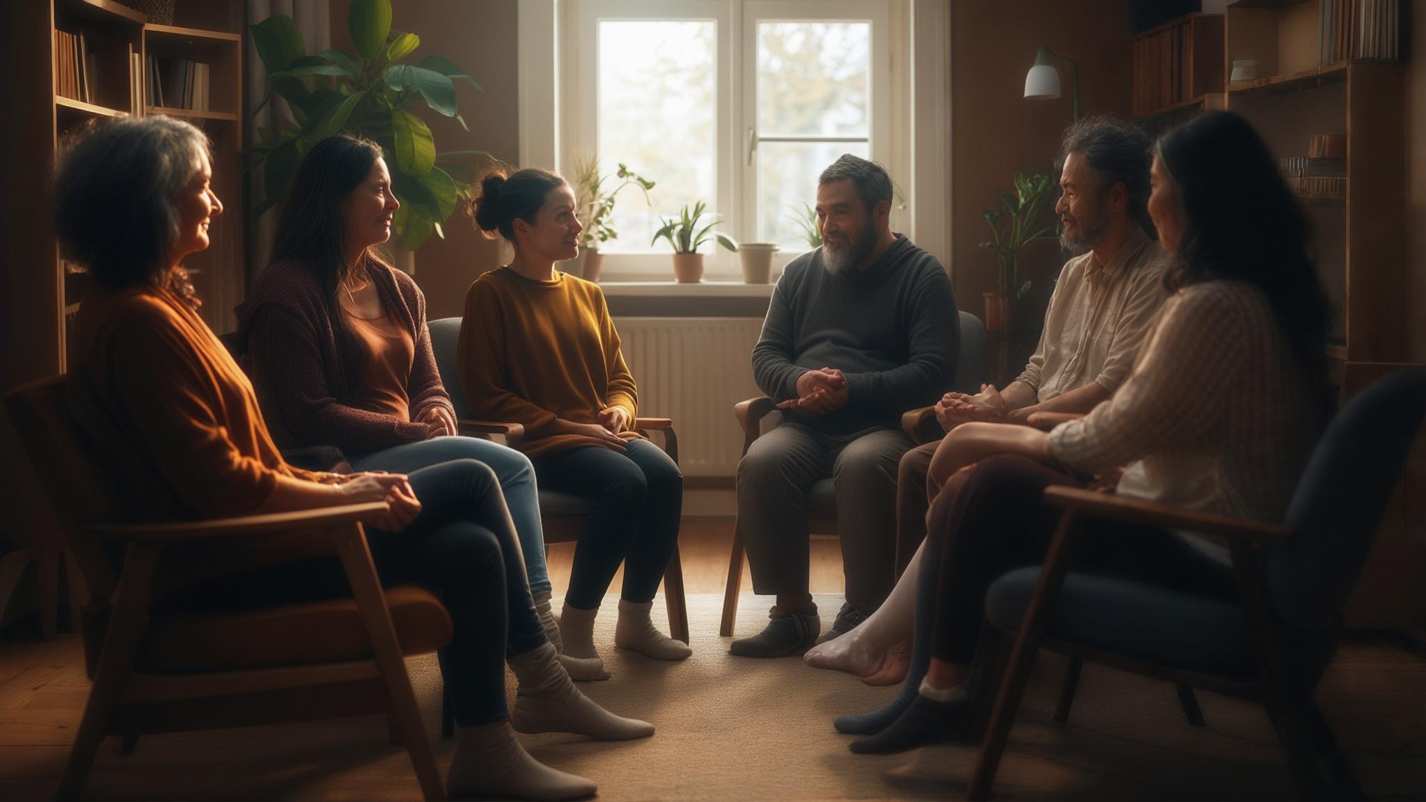 AI generated image: Why Group Therapy Works: The Benefits of Healing Together